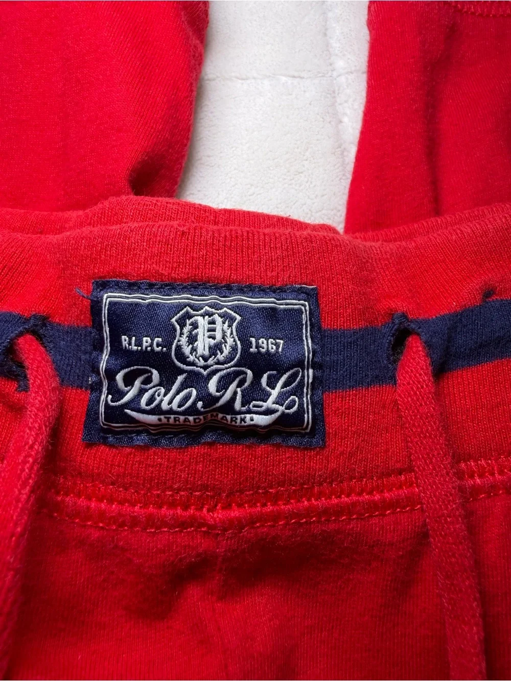 Polo by Ralph Lauren Boys Red Jogger Pants with Contrast Waistband